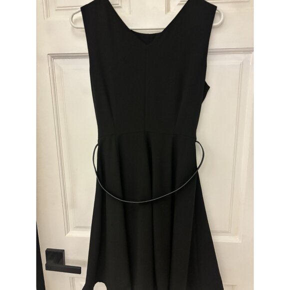 Patrizia Luca Milano Women's Black Sleeveless Dress With Belt Size M Fit Flare - Picture 8 of 16